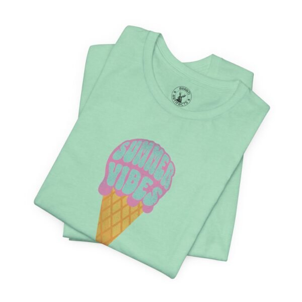 Summer Vibes Retro Ice Cream Cone | Summer Apparel | Summer Tee | Unisex - Shirt - Image 3