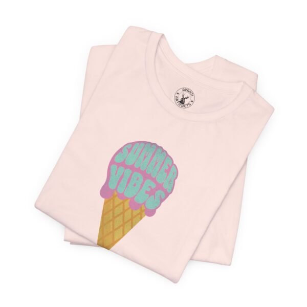 Summer Vibes Retro Ice Cream Cone | Summer Apparel | Summer Tee | Unisex - Shirt - Image 5