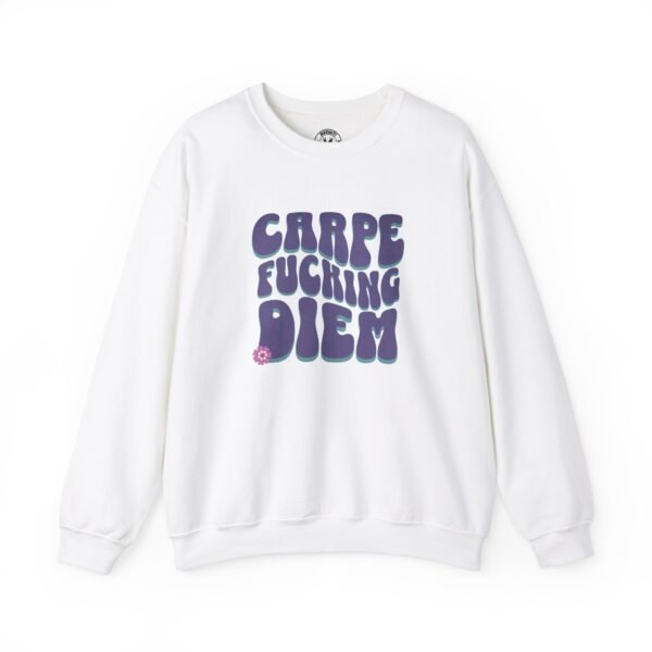 Carpe Fucking Diem | Funny Inspiration Sweater | Positive Vibes | Unisex - Sweatshirt - Image 6