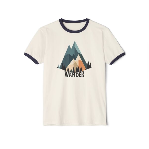 Wander Ringer Tee | Hiking Shirt | Camping Shirt - Unisex Cotton Ringer T-Shirt - Image 2