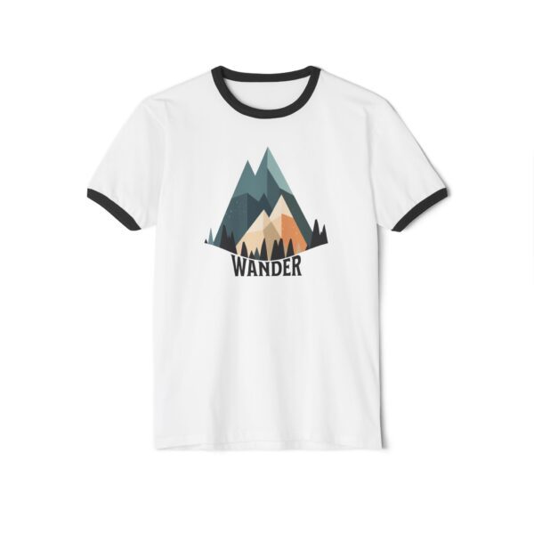 Wander Ringer Tee | Hiking Shirt | Camping Shirt - Unisex Cotton Ringer T-Shirt - Image 4