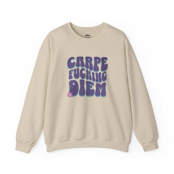 Carpe Fucking Diem | Funny Inspiration Sweater | Positive Vibes | Unisex - Sweatshirt - Image 2