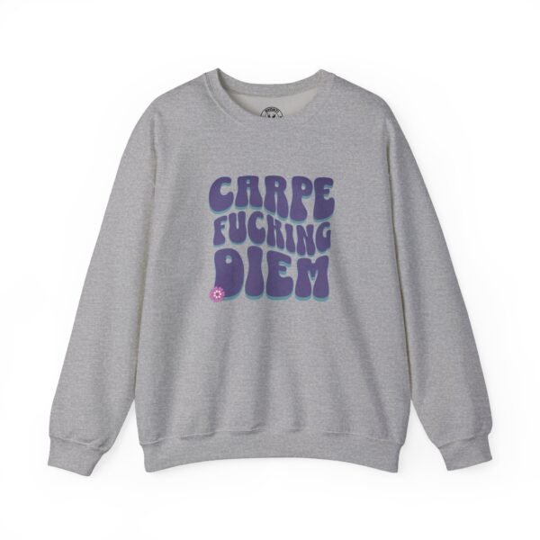 Carpe Fucking Diem | Funny Inspiration Sweater | Positive Vibes | Unisex - Sweatshirt - Image 4