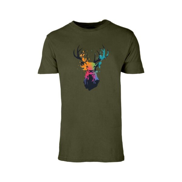 Prismatic Stag | Deer Tee | Wilderness Shirt - Unisex Vintage Crewneck Tee - Image 3