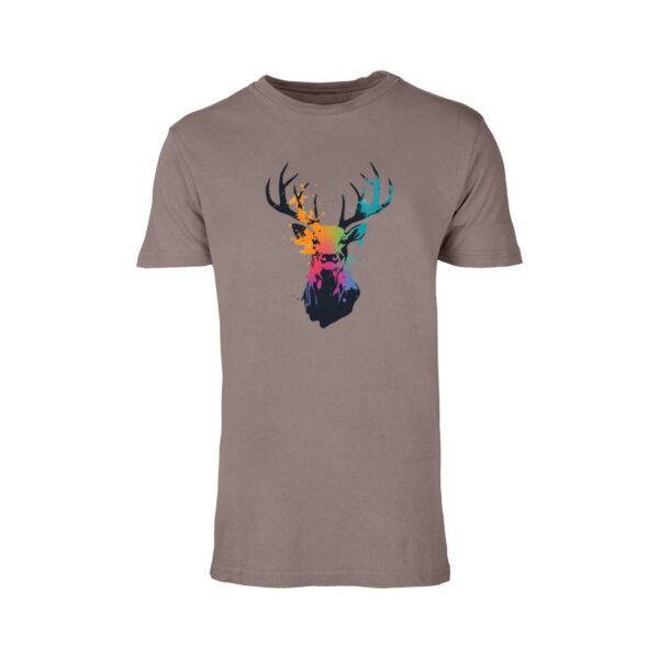 Prismatic Stag | Deer Tee | Wilderness Shirt - Unisex Vintage Crewneck Tee - Image 4