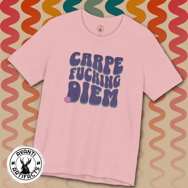 Carpe Fucking Diem | Funny Motivational Tee | Retro Groovy | Unisex - Shirt