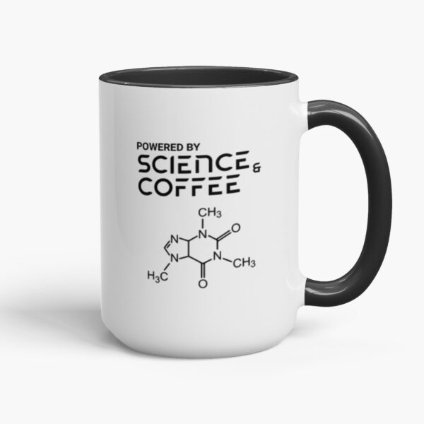 Powered By Science And Coffee | Science Mug | Coffee Lover Gift - Accent Mugs - Image 9