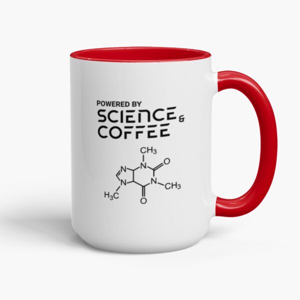 Powered By Science And Coffee | Science Mug | Coffee Lover Gift - Accent Mugs - Image 12