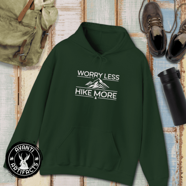 Worry Less Hike More | Nature Lover | Hiking Sweater | Unisex - Hoodie